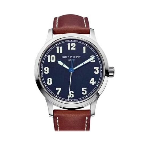 Patek Philippe Complications Calatrava Pilot Blue Dial Steel Men's Watch 5522A-001