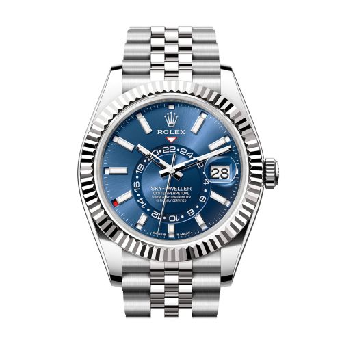 Rolex Sky Dweller 42 Blue Dial Stainless Steel Jubilee Mens Watch 336934