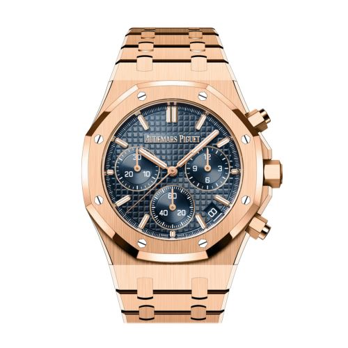 Audemars Piguet Royal Oak 41 Chronograph Rose Gold Bleu Nuit, Nuage50 Blue Dial 26240OR.OO.1320OR.01 DCM