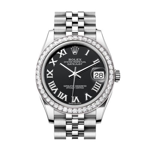 Rolex Datejust 31 Black Roman Dial Jubilee Ladies Watch 278384RBR 278384RBR-0002