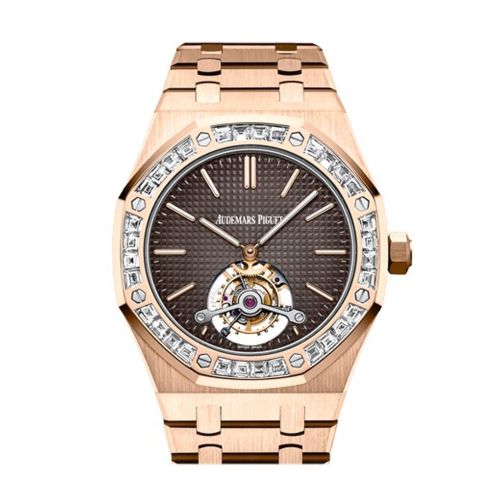 Audemars Piguet Royal Oak 41mm Brown Dial pink Dial 18K Pink Gold Men's Watch 26516OR.ZZ.1220OR.01 DCM