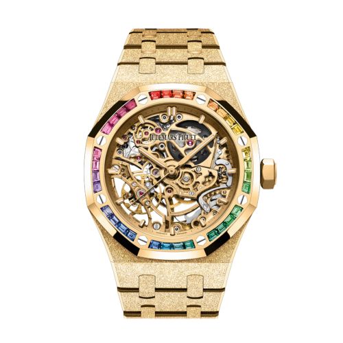 Audemars Piguet Royal Oak 37 Yellow gold-toned openworked dial Hammered 18-carat yellow gold Watch 15468BA.YG.1259BA.01