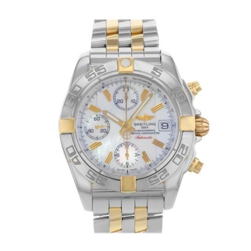 Breitling Chrono Galactic White Dial Chronograph Stainless Steel Men's Watch  B13358L2 WHT STICK