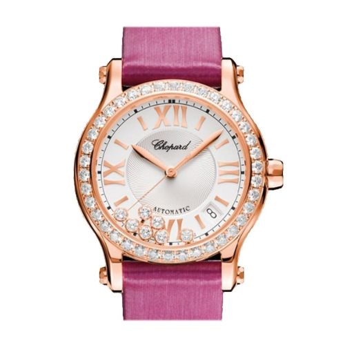 Chopard Happy Sport 36mm 18k Rose Gold and Diamonds Automatic Watch 274808-5003