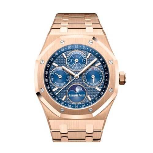 Audemars Piguet Royal Oak 41mm Blue Dial 18K Rose Gold Men's Watch 26574OR.OO.1220OR.02 DCM