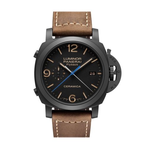 Panerai Luminor 1950 3 Days Chrono Flyback Automatic Ceramica 44mm Black Dial Men's Watch Pam00580