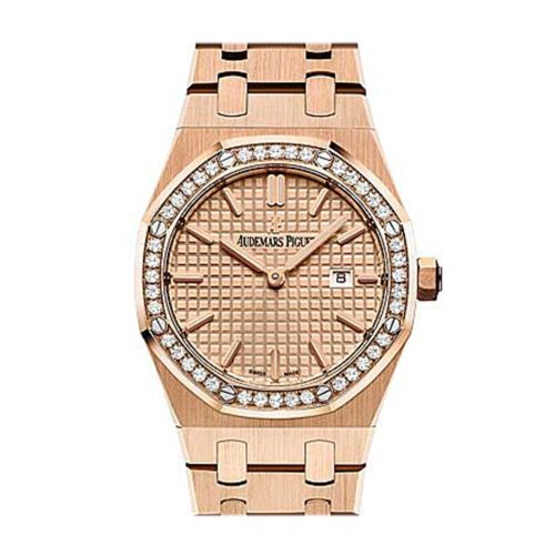 Audemars Piguet Royal Oak in Rose Gold with Diamond Bezel 67651OR.ZZ.1261OR.03