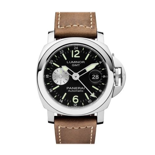 Panerai Luminor Gmt Automatic Acciaio 44mm Black Dial Men's Watch Pam01088