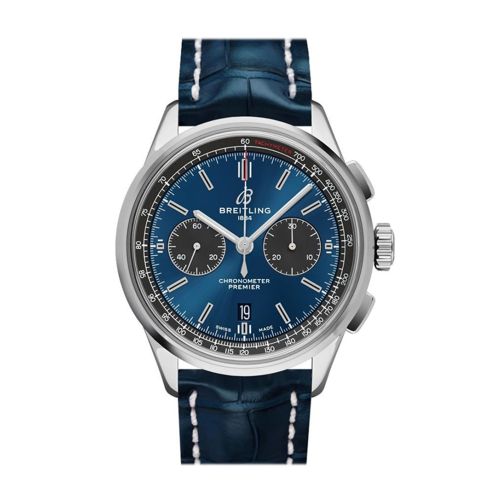 Breitling Premier B01 Chronogragh 42mm Blue Croc Deployment AB0118A61 C1P1