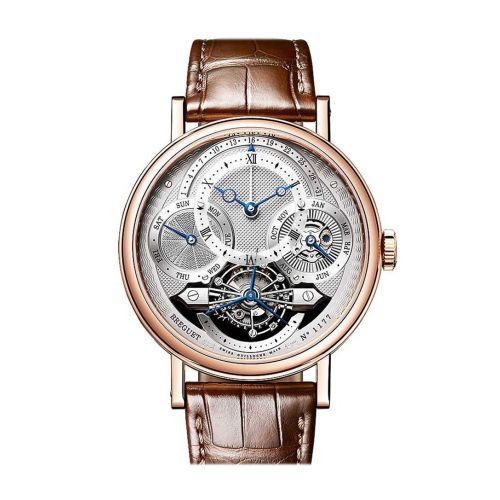 Breguet Classique Tourbillon Quantieme Perpetual Engine Turned Silvered Gold Dial 3797BR1E9WU