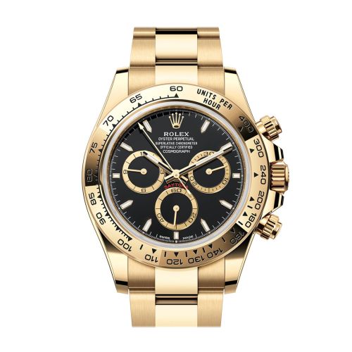 Rolex Daytona 40 Black Dial Yellow Gold Mens Watch 126508