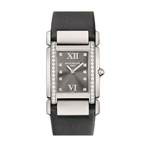 Patek Philippe Twenty four Medium Eternal Gray Dial 18 Carat White Gold Ladies Watch 4920G-001