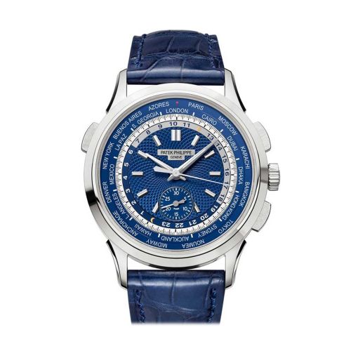 Patek Philippe Complications Blue Dial 18K White Gold Men's Watch 5930G-001