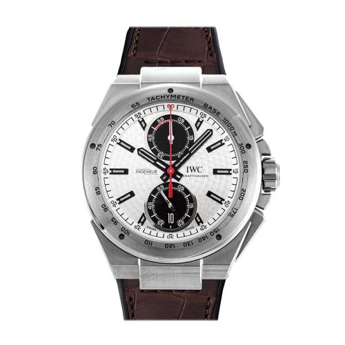 IWC Ingenieur Silver Dial Chrono Leather Strap Automatic 45mm Men's  Watch IW378505