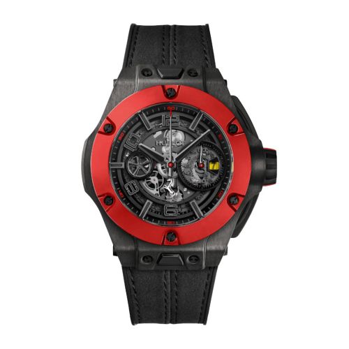 Hublot Big Bang Unico Ferrari Red Ceramic Chronograph Automatic Black Dial Watch 402.QF.0110.WR