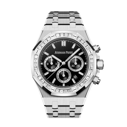 Audemars Piguet Royal Oak Chronograph White Gold Diamond Bezel Watch 26715BC.ZZ.1356BC.02