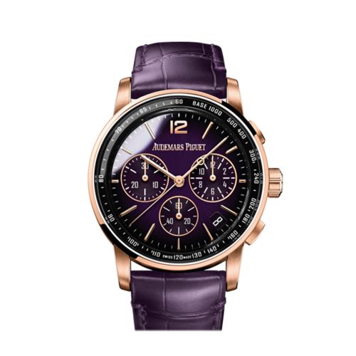 Audemars Piguet Code 11.59 41 Chronograph Rose Gold Purple Dial 26393OR.OO.A616CR.01