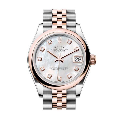 Rolex Datejust 31 Mother Of Pearl Diamond Dial Rose Gold Steel Jubilee Ladies Watch 278241 278241-0026