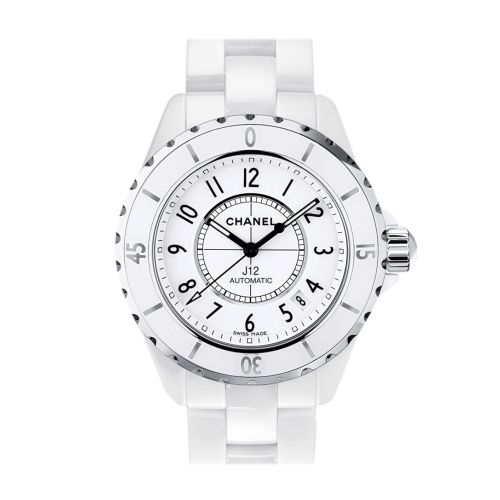 Chanel J12 White Automatic White Dial White Ceramic Watch H0970