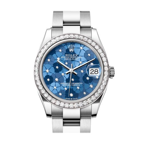 Rolex Datejust 31 Blue Floral Motif Diamond Dial Ladies Watch 278384RBR 278384RBR-0039