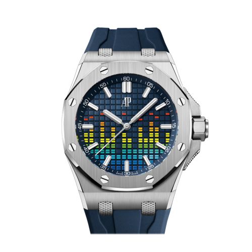 Audemars Piguet Royal Oak Offshore 43 Blue dial Blue rubber strap Watch 15600TI.OO.A343CA.01