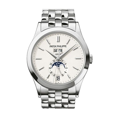 Patek Philippe Complications Silvery Opaline Dial White Gold 38mm Men's Watch 5396/1G-010