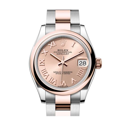 Rolex Datejust 31 Rose Colour Roman Dial Rose Gold Steel Ladies Watch 278241 278241-0005