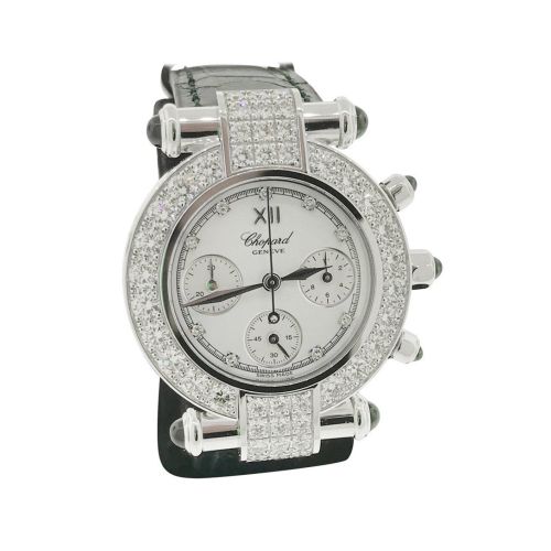 Chopard Imperiale White Gold & Diamond Chronograph Ladies Watch 383168-1025