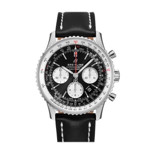 Breitling Navitimer 01 Black Leather Deployment AB0121211 B1X2