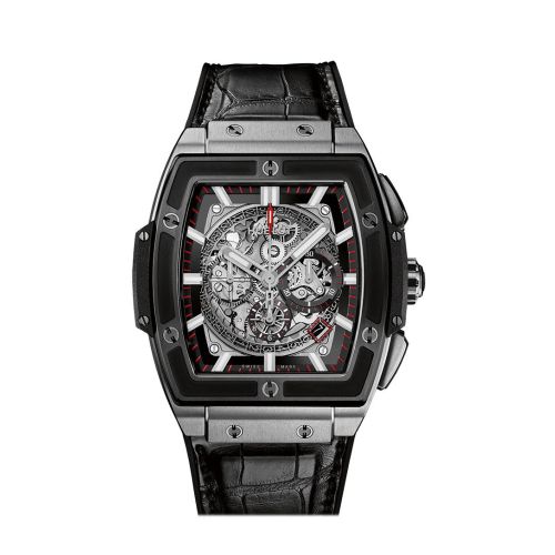 Hublot Spirit of Big Bang Men's Automatic Black Leather Strap 45mm Watch 601.NM.0173.LR