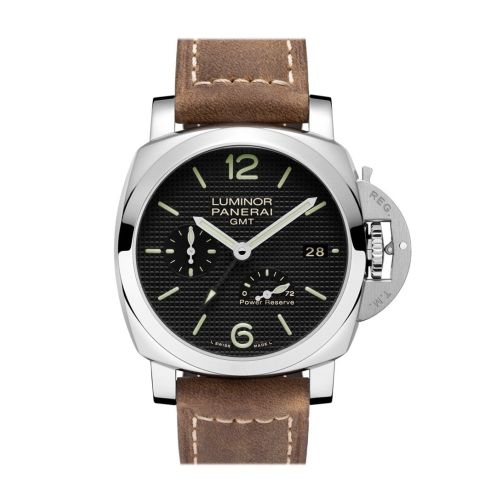 Panerai Luminor 1950 3 Days Gmt Power Reserve Automatic Acciaio 42mm Black Dial Men's Watch Pam00537