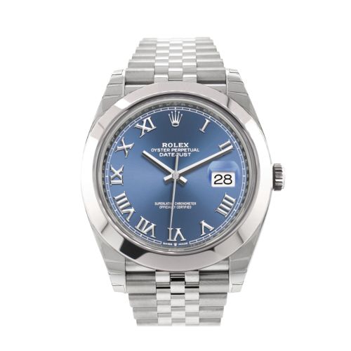 Rolex Datejust 41 Blue Roman Dial Automatic Jubilee Men's Watch 126300