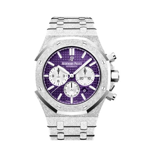 Audemars Piguet Royal Oak 41mm Frosted Gold Plum Purple Watch 26331BC.GG.1224BC.01 DCM