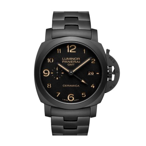 Panerai Tuttonero - Luminor 1950 3 Days Gmt Automatic Ceramica 44mm Black Dial Men's Watch Pam00438