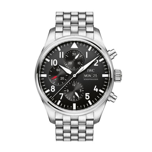 IWC Pilot Automatic Chronograph Black Dial Men's Watch IW377710