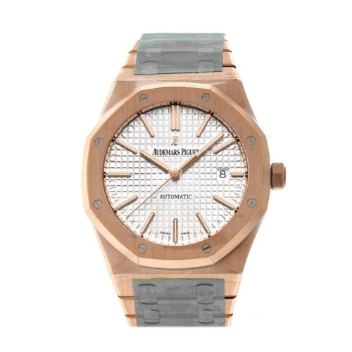 Audemars Piguet Royal Oak 41mm White dial Pink Gold Watche 15400OR.OO.1220OR.02