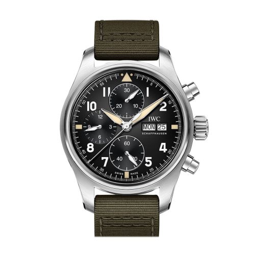 IWC Pilot Spitfire Chronograph Automatic Black Dial Men's Watch IW387901