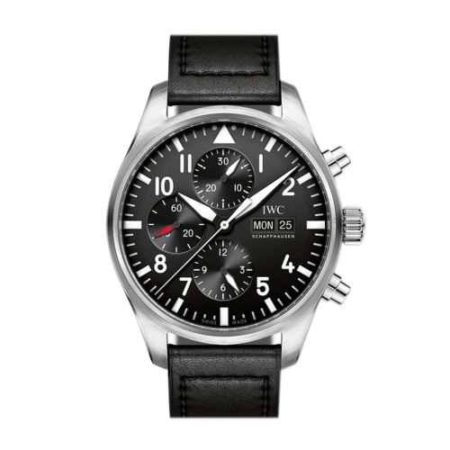 IWC Pilot Black Automatic Chronograph Men's Watch IW377709