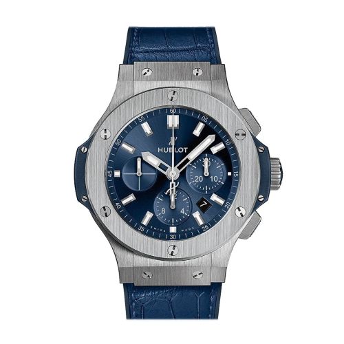 Hublot Big Bang Black Dial Diamond Blue Ladies 38mm Watch 361.SX.7170.LR.1204