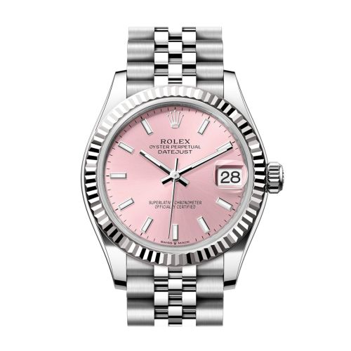 Rolex Datejust 31 Pink Dial Fluted Bezel Jubilee Ladies Watch 278274 278274-0014