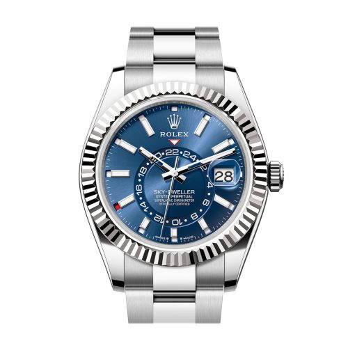 Rolex Sky Dweller 42 Blue Dial Stainless Steel Oyster Mens Watch 336934