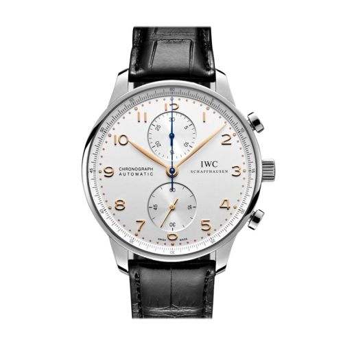 IWC Portuguese Chronograph Silver Dial Men's Watch IW371445