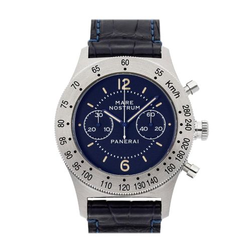 Panerai Mare Nostrum Acciaio Chronograph Blue Dial Men's Watch PAM00716