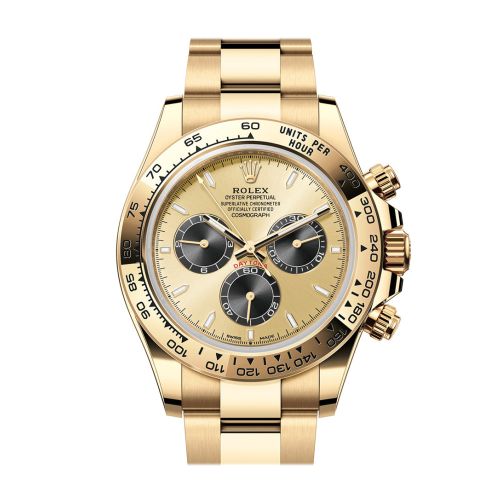 Rolex Daytona 40 Golden and Bright Black	Dial Yellow Gold Mens Watch 126508