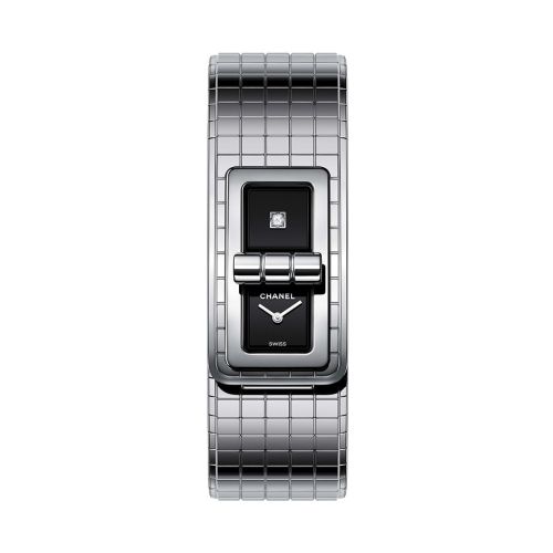 CHANEL Code Coco Black Lacquered Dial Ladies Watch H5144