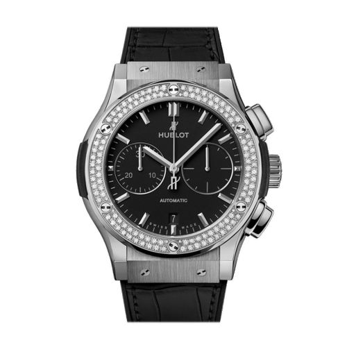 Hublot Classic Fusion Black Dial Chronograph Titanium Automatic Men's Watch 521.NX.1171.LR