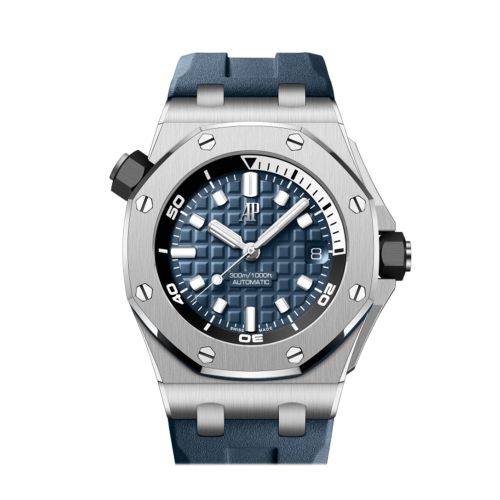 Audemars Piguet Royal Oak Offshore 42 Blue dial Blue rubber strap Watch 15720ST.OO.A027CA.01