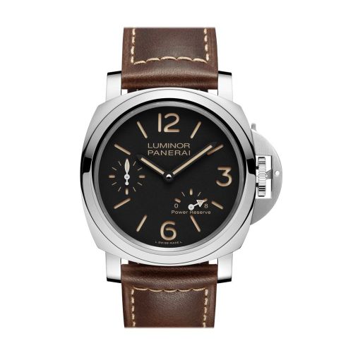 Panerai Luminor 8 Day Brown Leather Black Dial Watch PAM00795