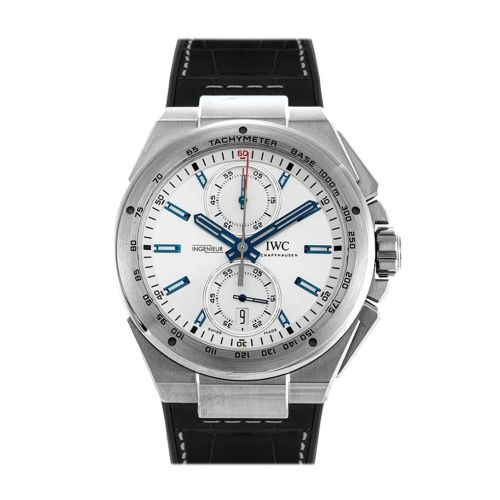 IWC Ingenieur  Chronograph Racer Silver Dial Rubber Strap 46mm Men's Watch IW378509