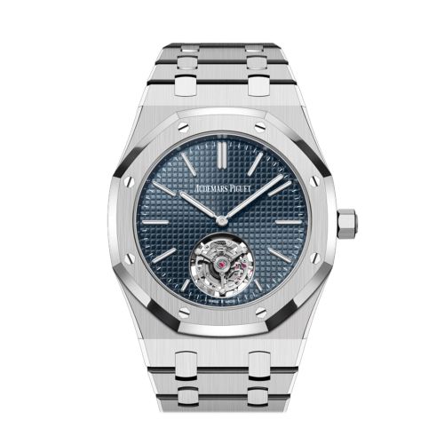 Audemars Piguet Royal Oak 39 Flying Tourbillion Extra Thin Stainless Steel Blue Dial Watch 26670ST.OO.1240ST.02